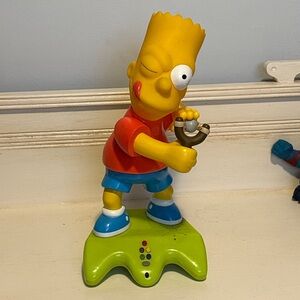 Bart Simpson Figurine with Slingshot 2001 talking working planet toys